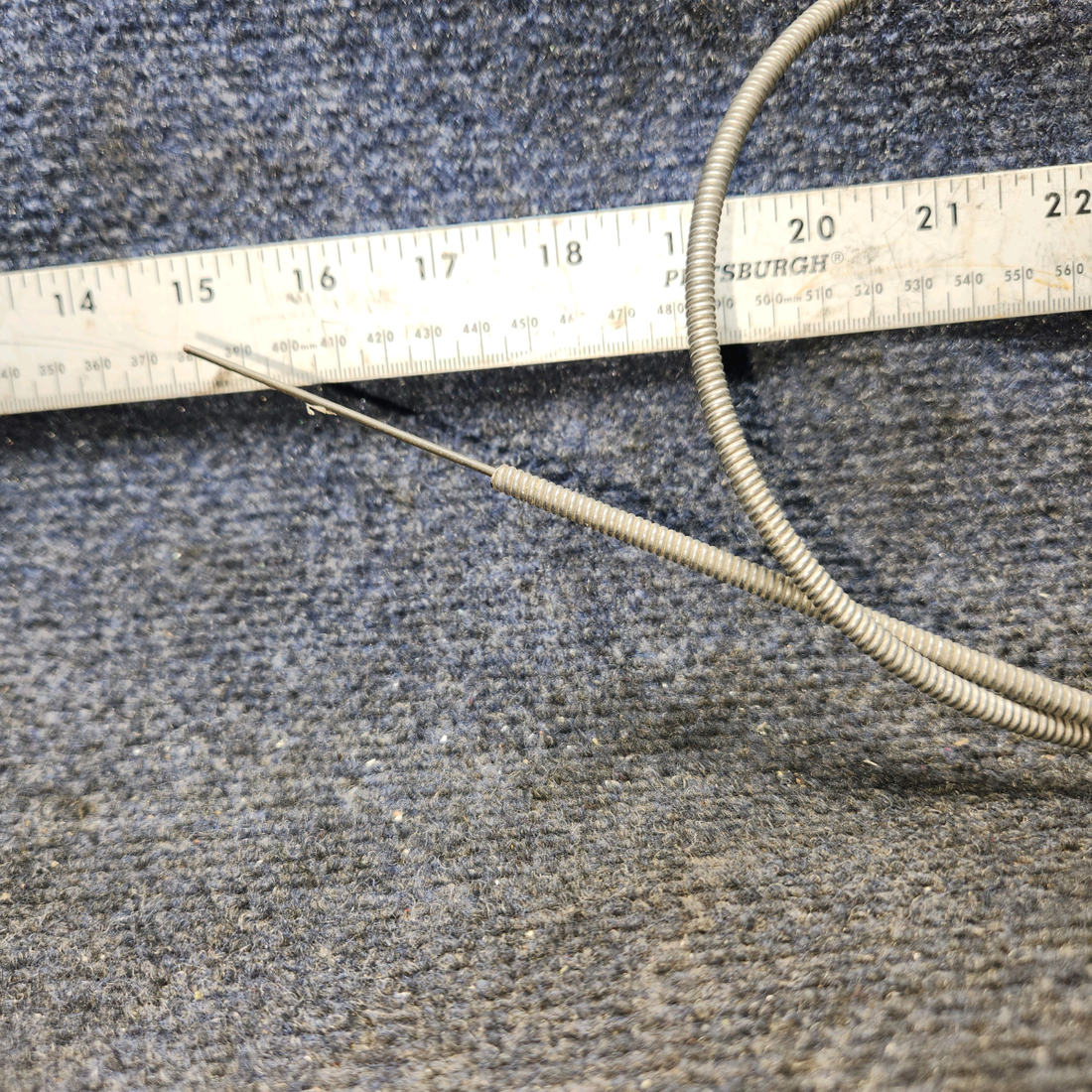 Used aircraft parts for sale, 653-032-10 Mooney Parking Brake Control Cable (33 3/4")