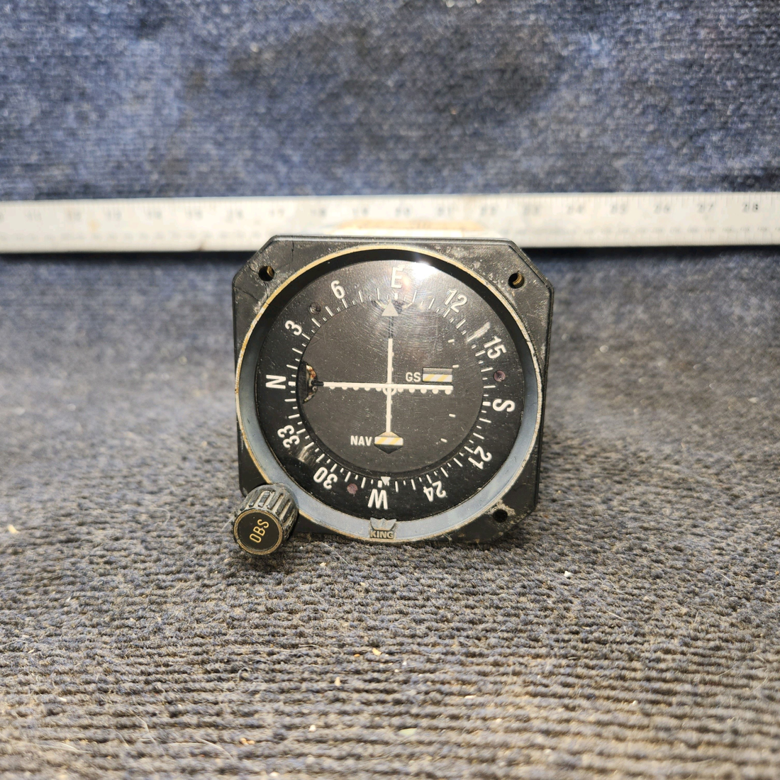 Used aircraft parts for sale, 066-3056-01 King Radio KI-209 cessna 172N VOR-LOC-Glideslope Indicator with Mods (Volts: 11-33)