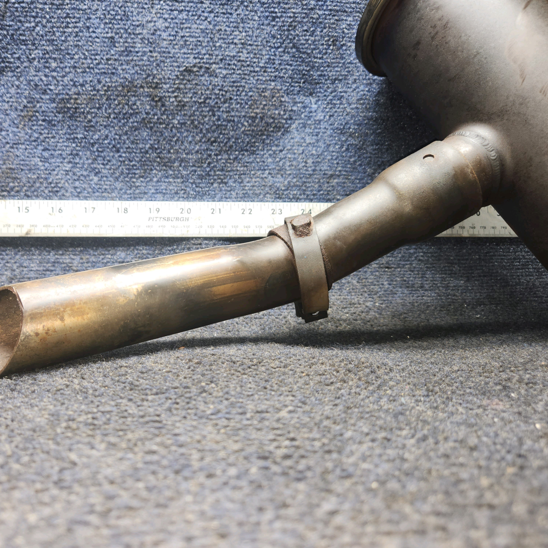 Used aircraft parts for sale, 0450400-26, 0450338-70 Continental O-200 Cessna C-150J Muffler and Stack Assy - RH