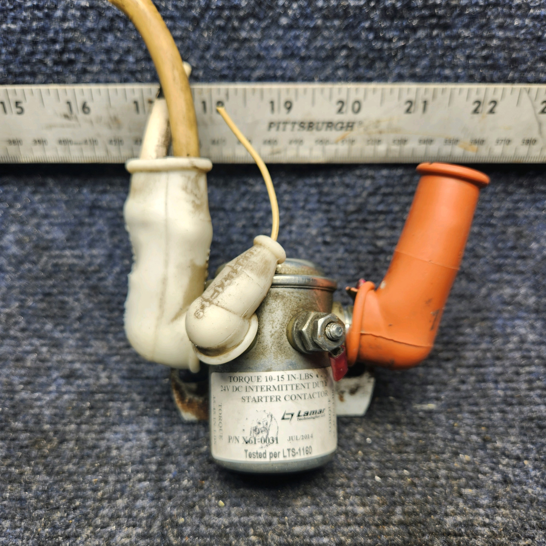 Used aircraft parts for sale, X61-0031 PIPER PA28-161 Warrior III LAMAR RELAY SOLENOID (VOLTS: 24)