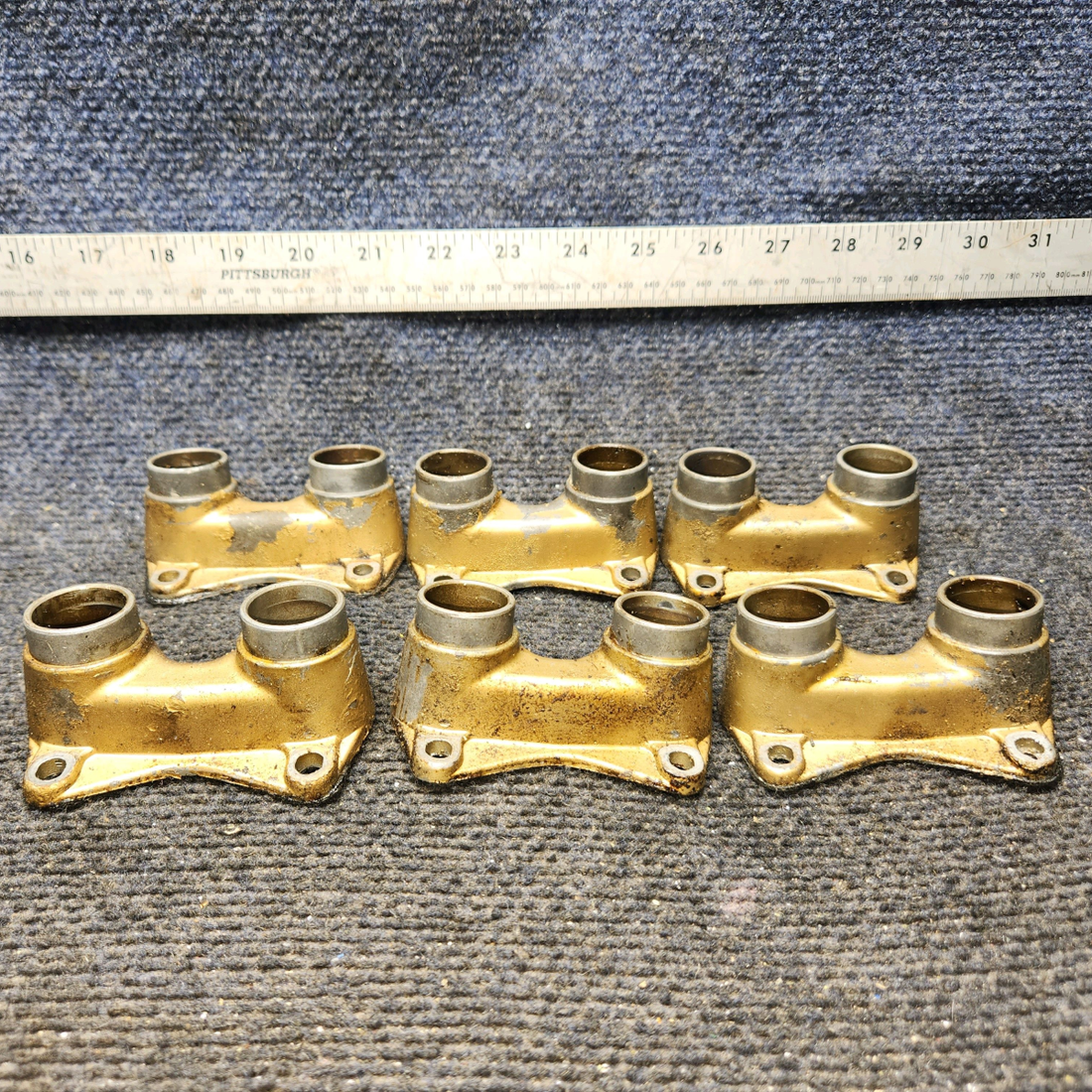 Used aircraft parts for sale, 530163 Continental O-300-D Cessna 172F Push-Rod Housing Flange - Set of 6