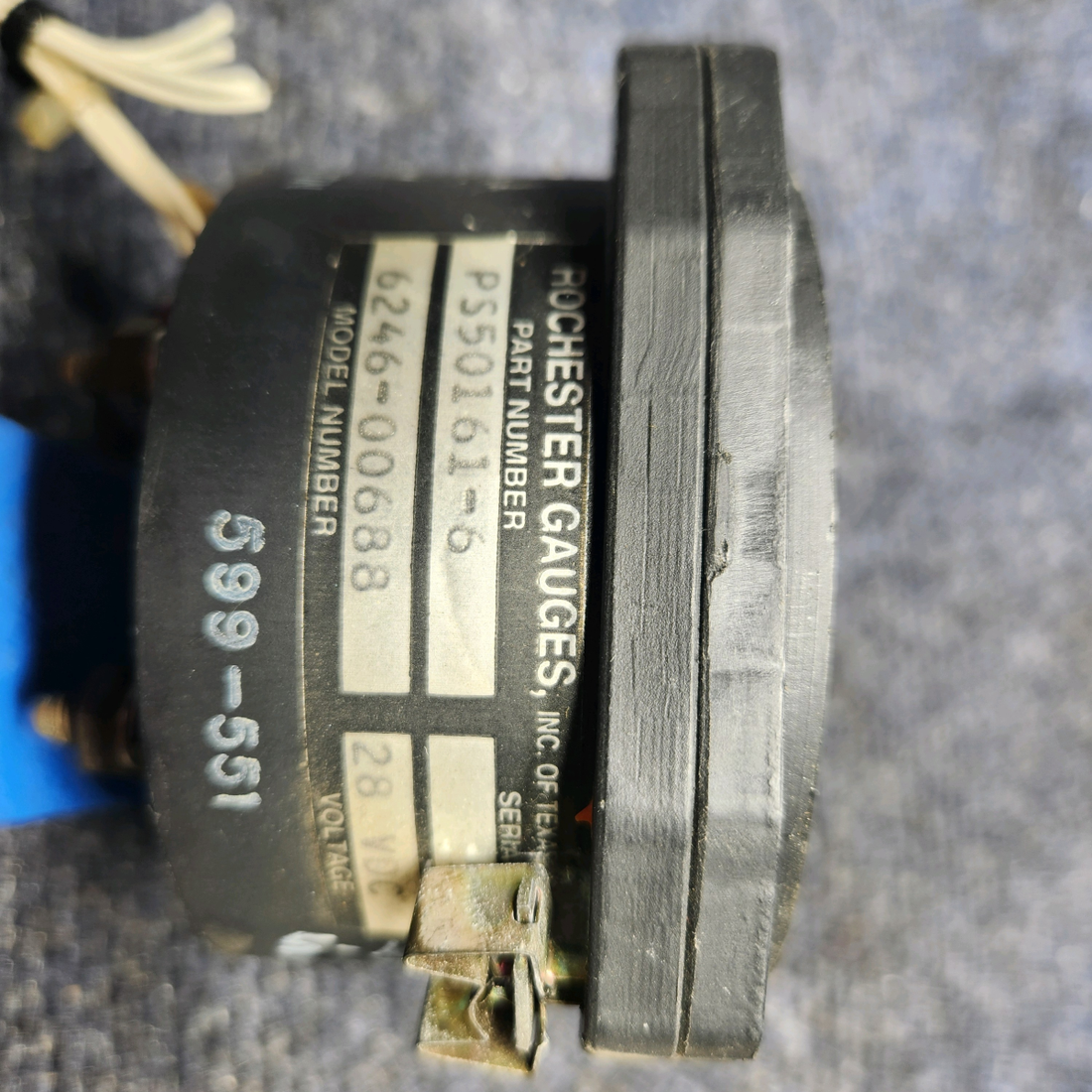Used aircraft parts for sale, PS50161-2 Rochester PIPER PA28-161 Warrior III FUEL QUANTITY INDICATOR (VOLTS: 28)
