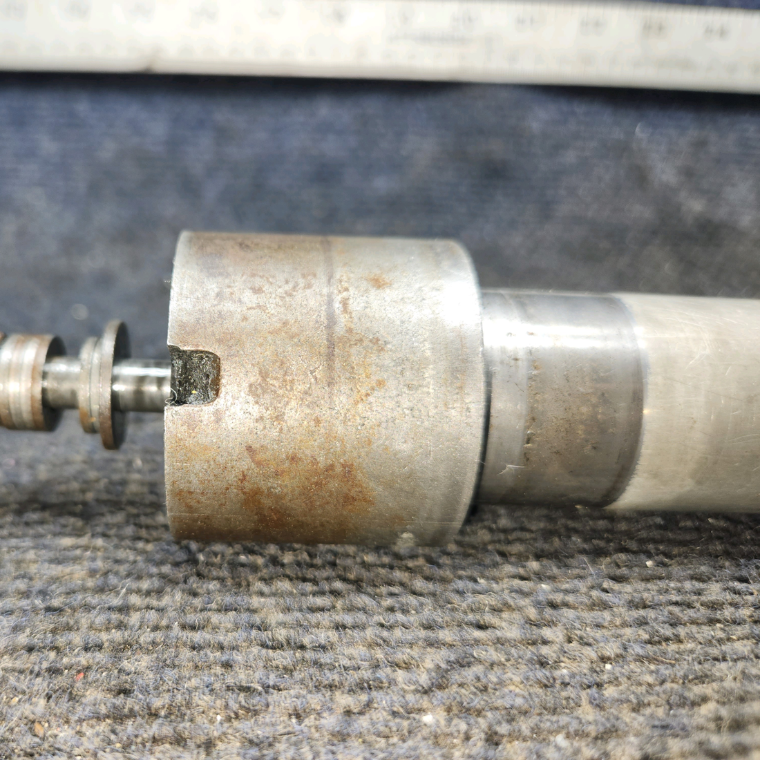 Used aircraft parts for sale, 0442143-1, 0442142-1 cessna 150G Nose Gear Axle Ferrule with tube Axle