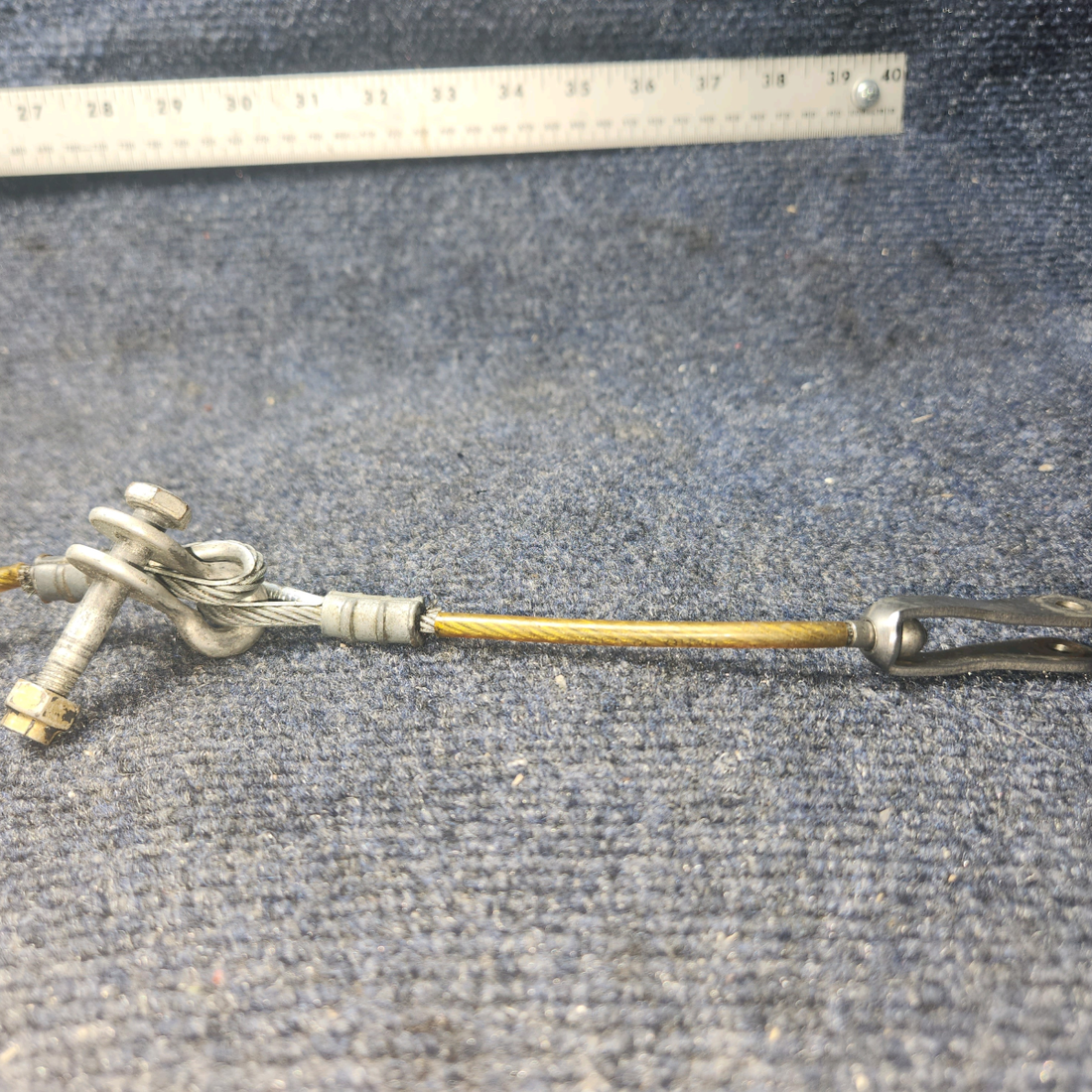 Used aircraft parts for sale, 65774-000 PIPER PA28-140 Cable Assy Seatbelt Attach