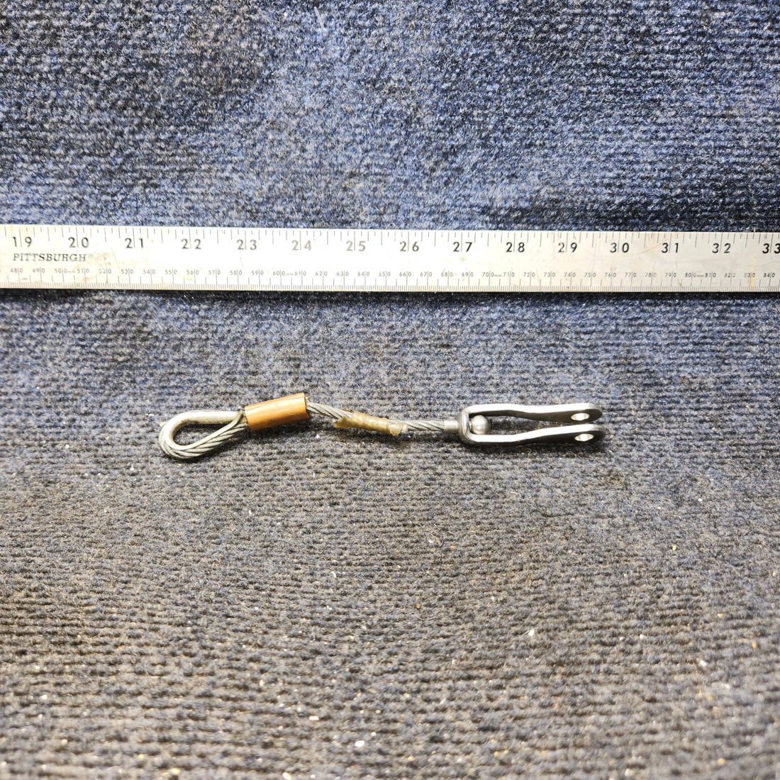 Used aircraft parts for sale, 96908-000 Piper PA32RT-300 Seat Belt Attach Cable Assembly