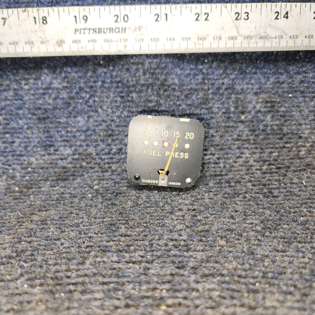 Used aircraft parts for sale, 1508299 Beechcraft Fuel Press Gauge Indicator (12v)