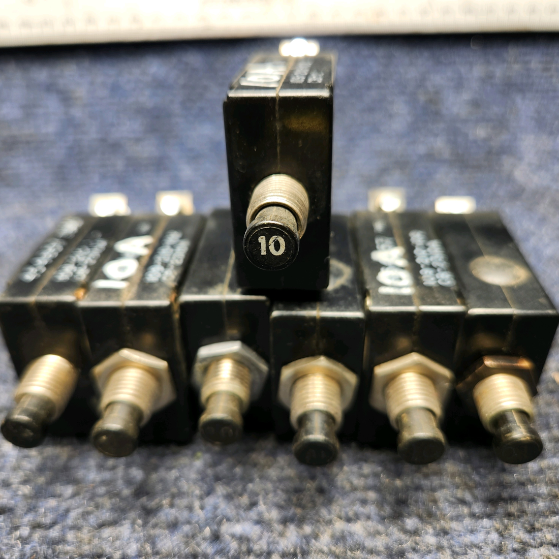 Used aircraft parts for sale, CB-2310A Wood Electric PUSH TO RESET CIRCUIT BREAKER "PRICE PER EACH"