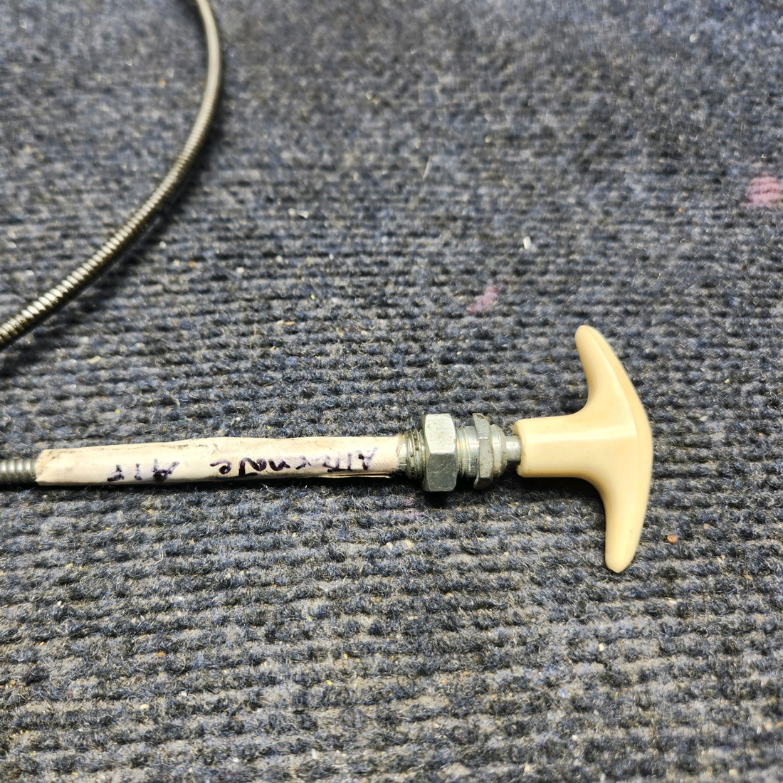 Used aircraft parts for sale, 35-380063-1 Beechcraft F33A ALTERNATE AIR CONTROL CABLE ASSEMBLY (56.5”)