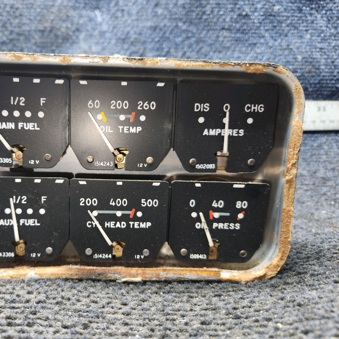 Used aircraft parts for sale, 35-380141-23 Beechcraft 35-33 Engine Cluster Gauge