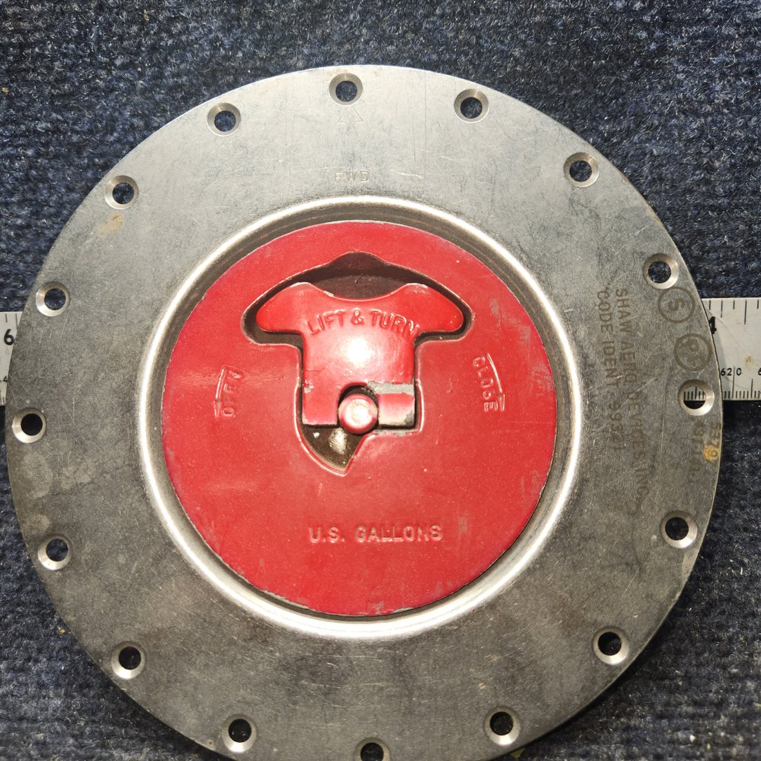 Used aircraft parts for sale, 431-9 Shaw Aero Piper Navajo Fuel Cap with Adapter