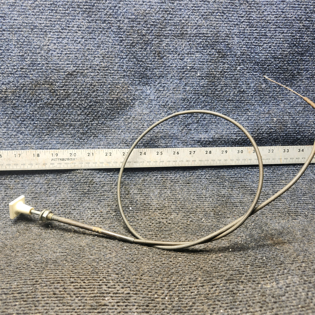 Used aircraft parts for sale, S1224-1 Cessna 172E Carburetor Heat Cable Assembly (Length: 47")