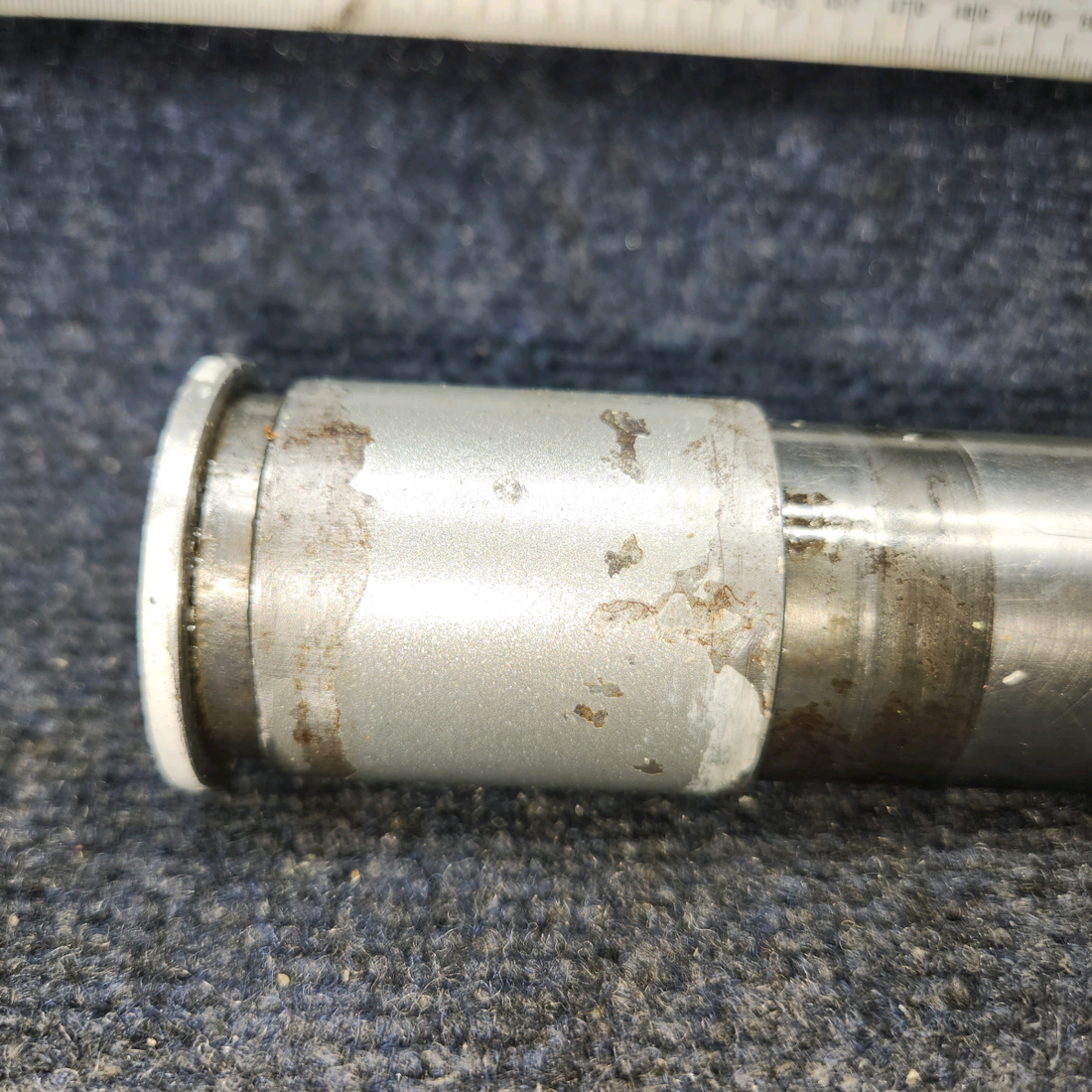 Used aircraft parts for sale, 86062-086 / 20825-000 PIPER PA-24-250 Landing Gear Wheel Axle Tube Assembly w Spacers & Ferrules