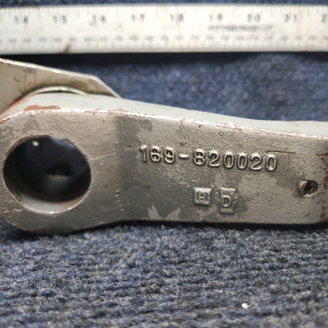 Used aircraft parts for sale, 169-820025-651 Beechcraft A24R Arm Torque Shaft Nose Gear