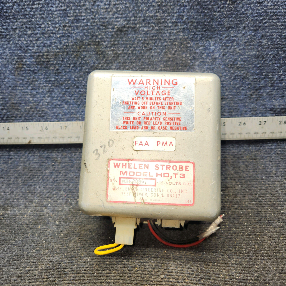 Used aircraft parts for sale, HD,T3 Whelen Stobe Power Supply (12V)