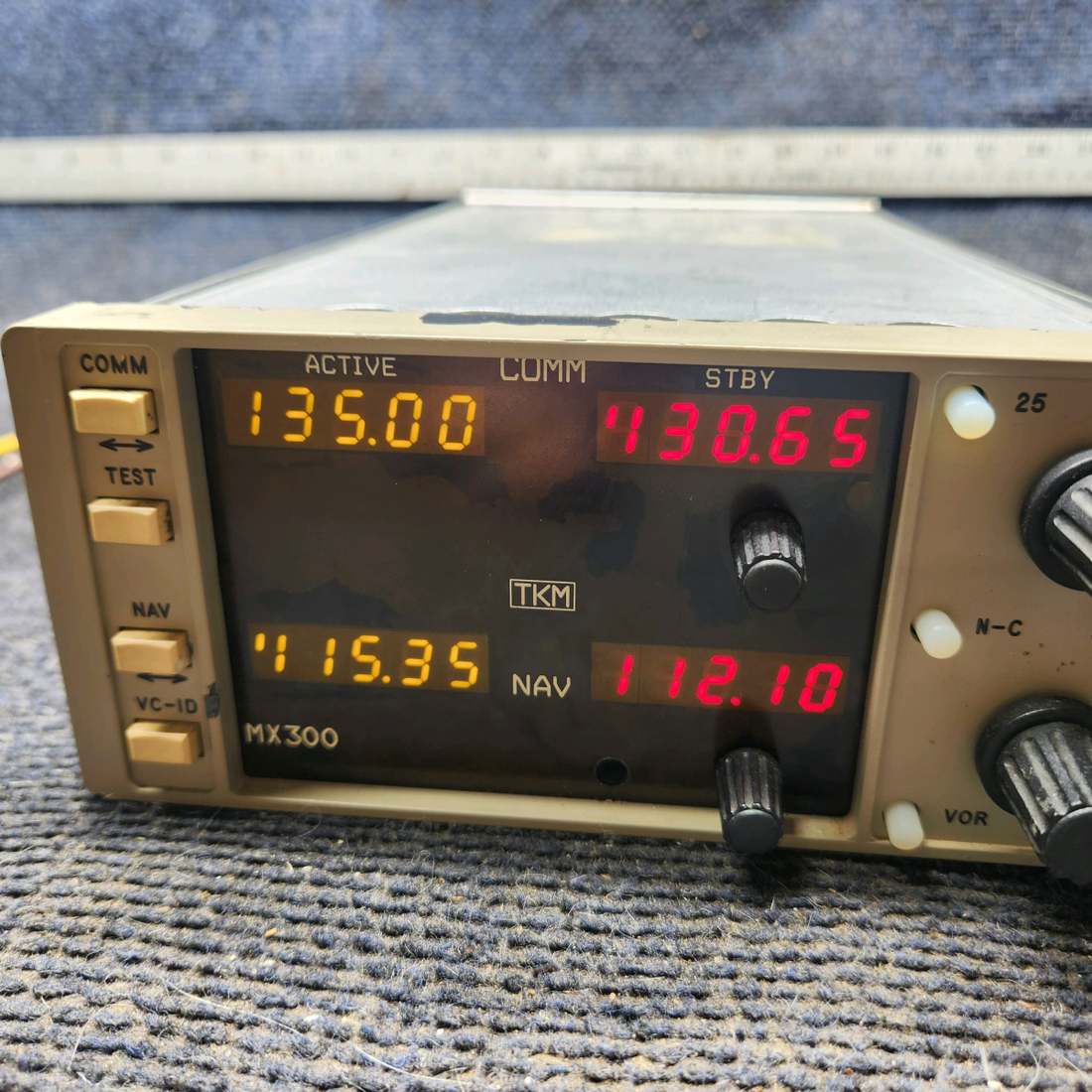 Used aircraft parts for sale, MX300 TKM cessna 172N Nav/ Com 14V  No Tray No Connector