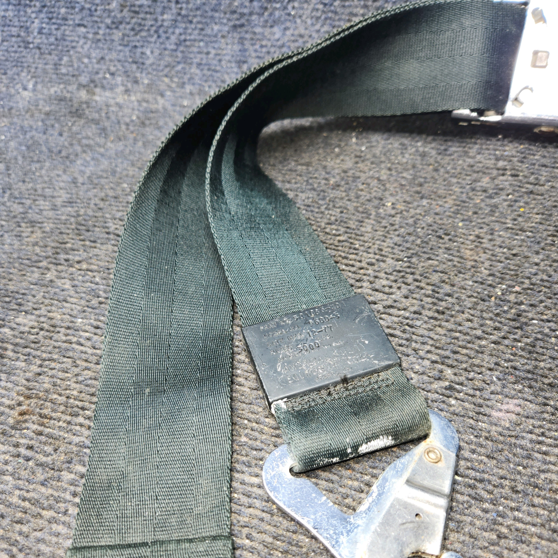 Used aircraft parts for sale, 501086-401 Cessna C175 Seat Belt Assy Rear Seat