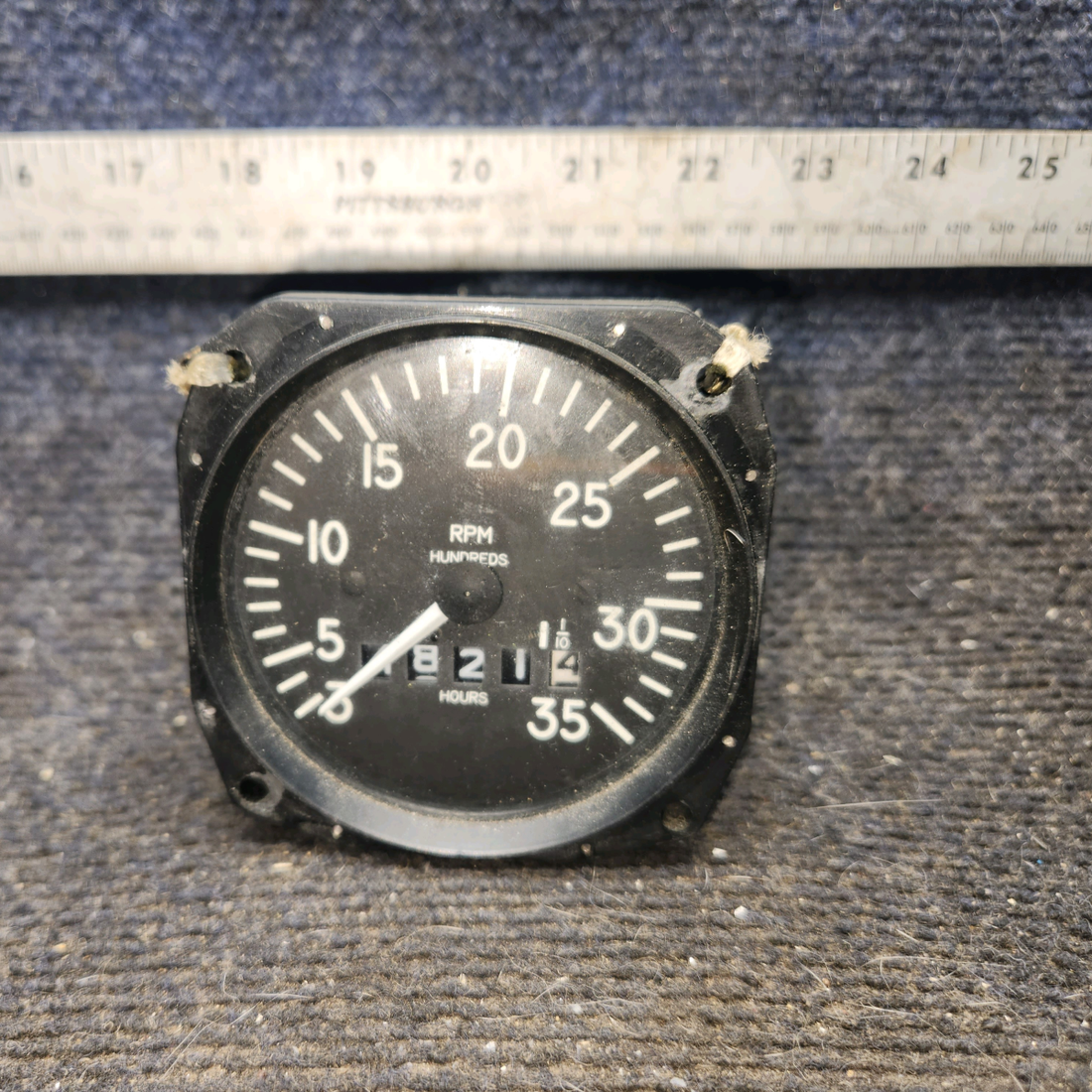 Used aircraft parts for sale, D1-112-5024 Mitchell piper PA-28-181 Mechanical Recording Tachometer (Hours: 4821.4)