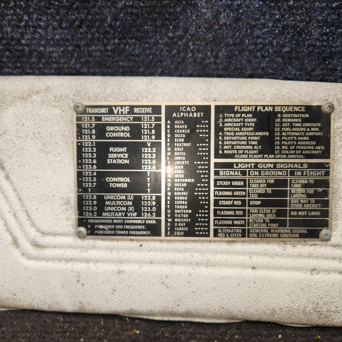 Used aircraft parts for sale, 0700122-13 cessna 150G Sun Visor – LH