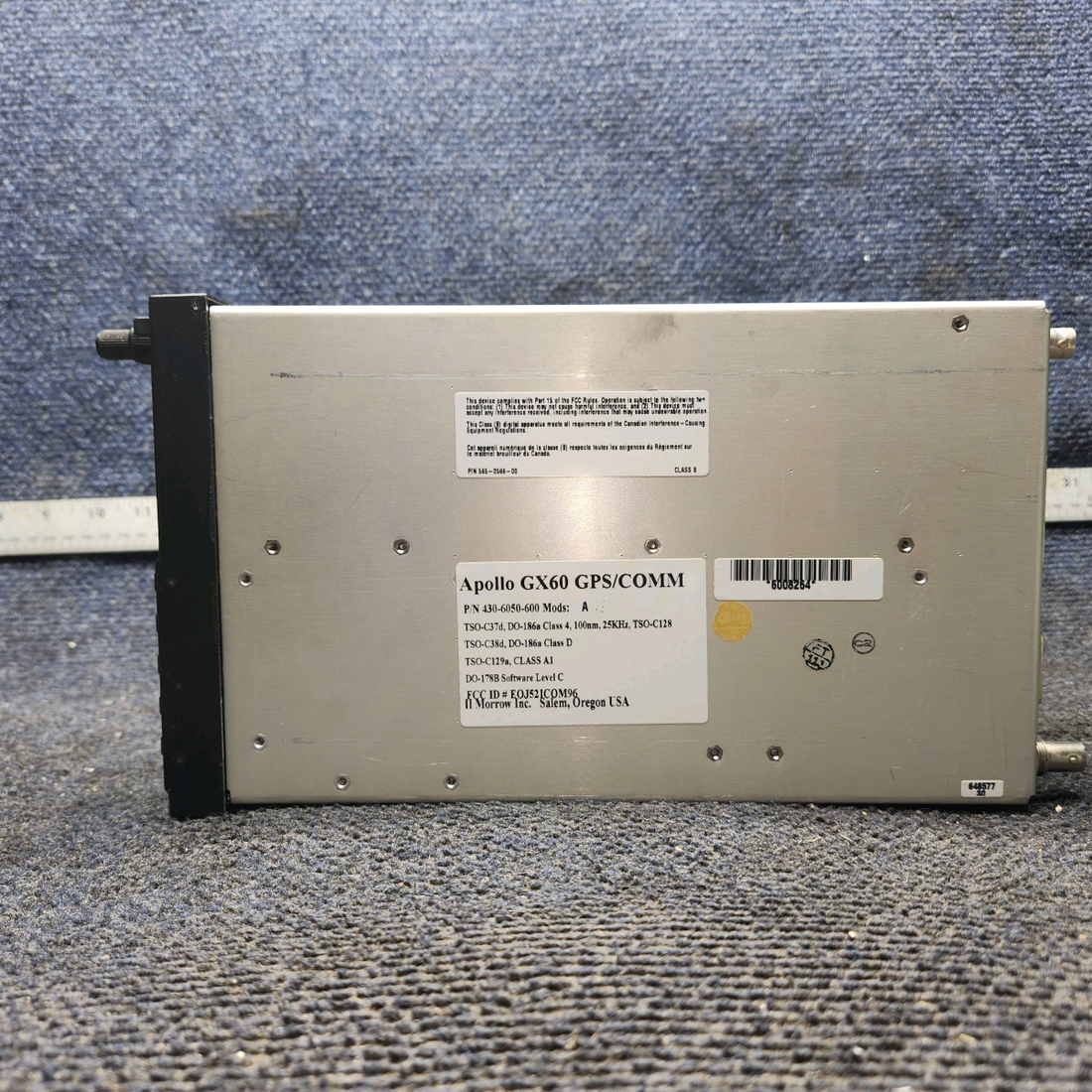 Used aircraft parts for sale, 430-6050-600 Apollo GX-60 Beechcraft 35-33 IFR-Approach GPS / Moving Map / COMM Transceiver