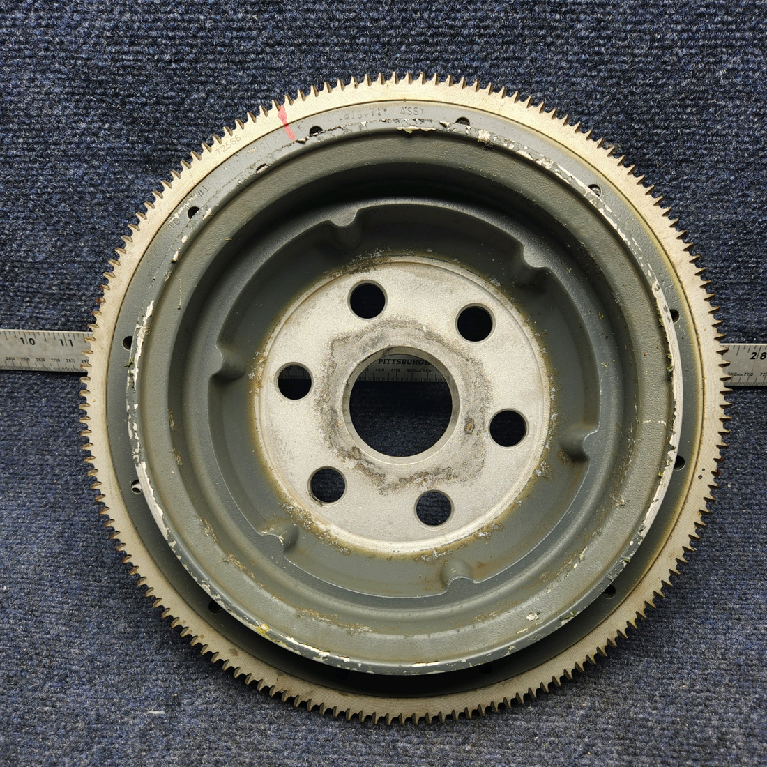 Used aircraft parts for sale, LW-16471 CESSNA C172RG STARTER RING GEAR ASSEMBLY TEETH: 149, 6 HOLES - 2 PLUGGED