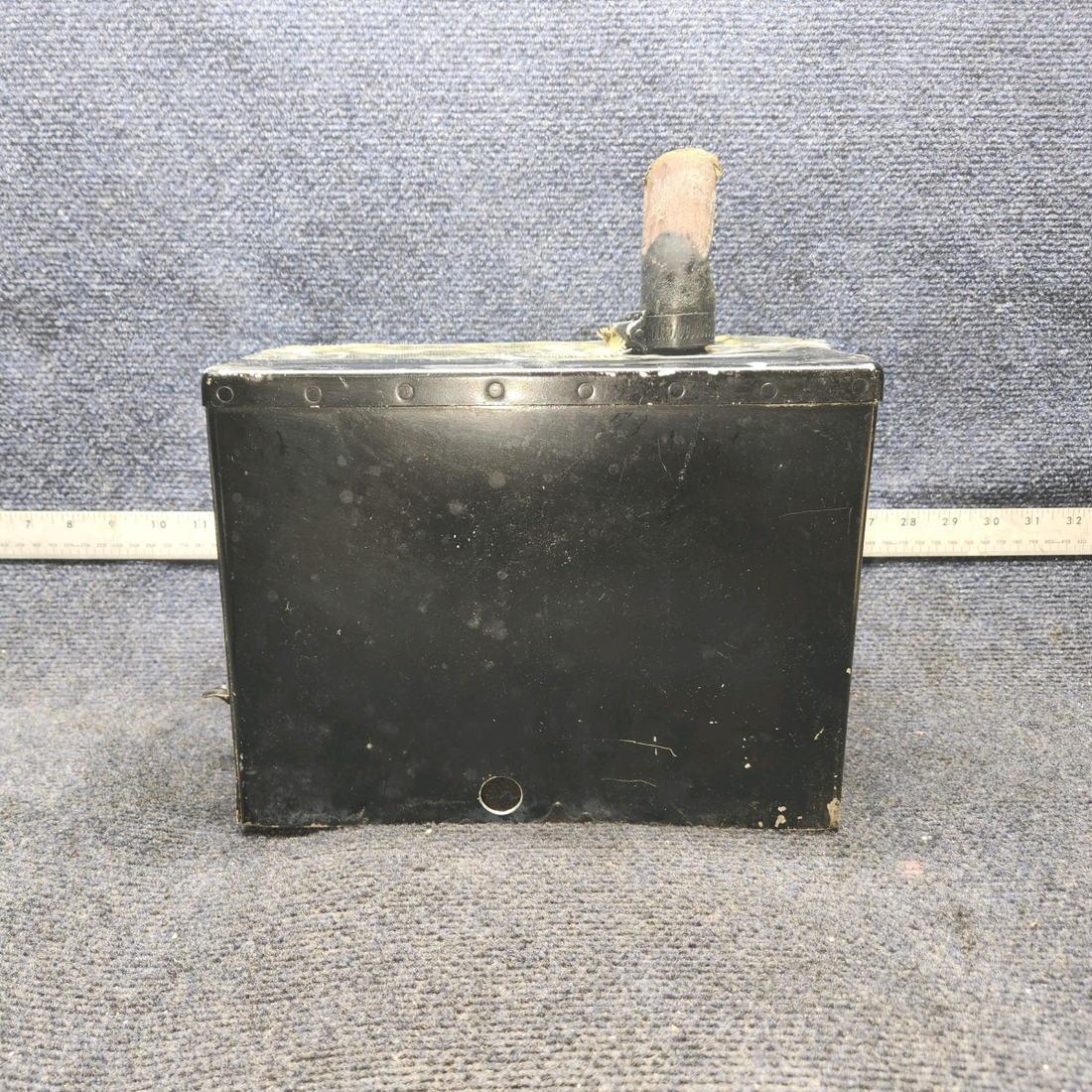 Used aircraft parts for sale, 169-364010-637 Beechcraft A24R Battery Box Assembly W Lit Has fiberglass repair on the Bottom