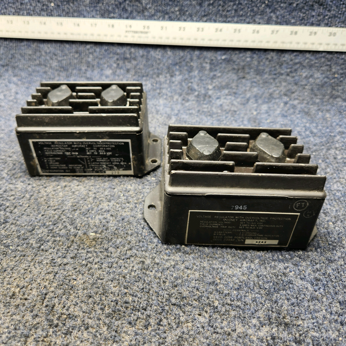 Used aircraft parts for sale, Oeco 20218 Texas Several AEROSTAR AIRCRAFT VOLTAGE REGULATOR OVERFLOW PROTECTION "PRICE PER EACH"