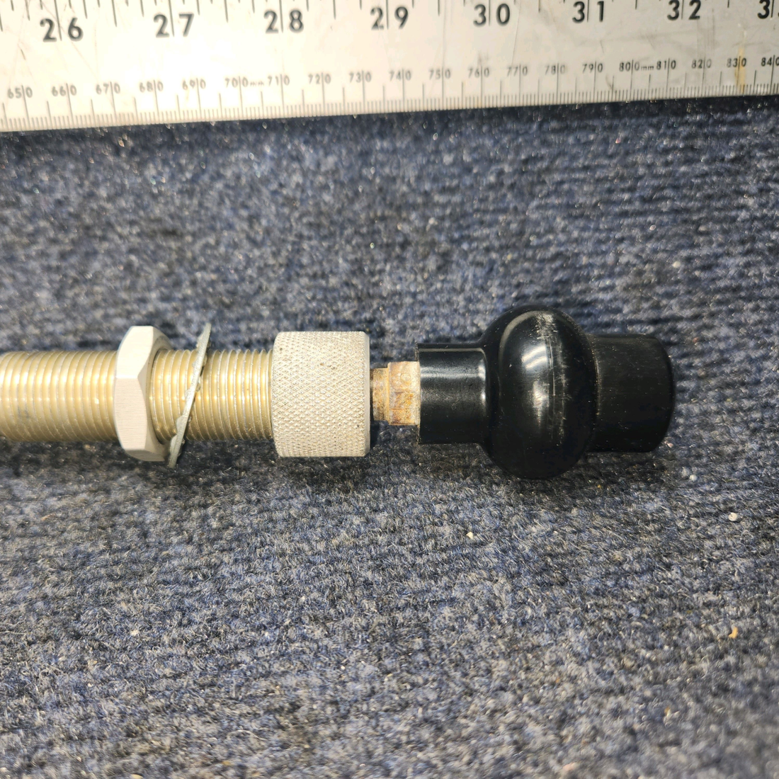 Used aircraft parts for sale, 169-940013-15 Beechcraft A24R Throttle Control Cable VERNIER (Length: 58-3/4") PLASTIC IS BROKEN SEE PHOTOS
