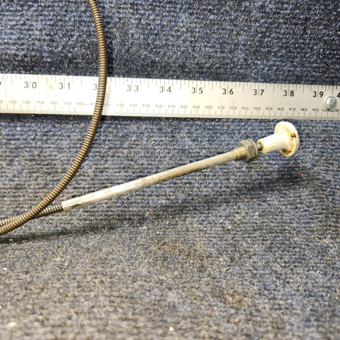 Used aircraft parts for sale, S1239-15 Cessna 172F Cabin Heat Control Cable (Length: 58”)