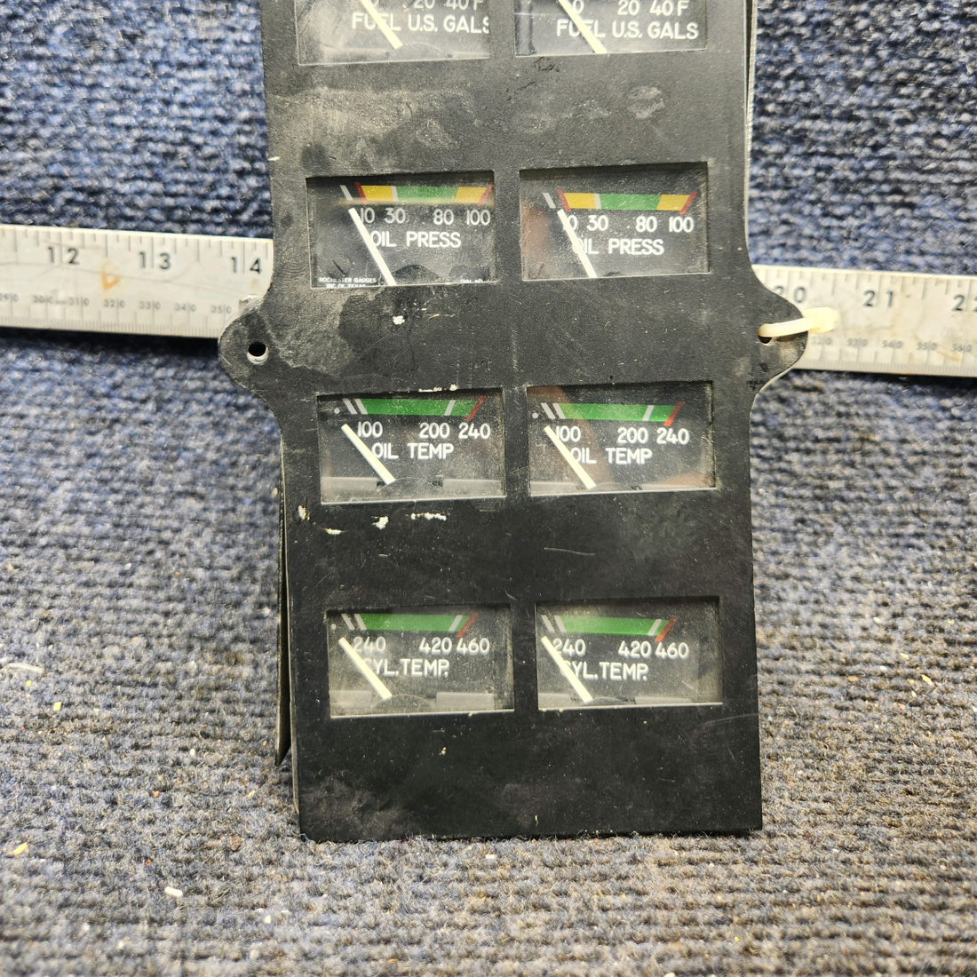 Used aircraft parts for sale, 39569-003 Rochester Gauges Piper PA34-220T Intrument Gauge Cluster (12V)