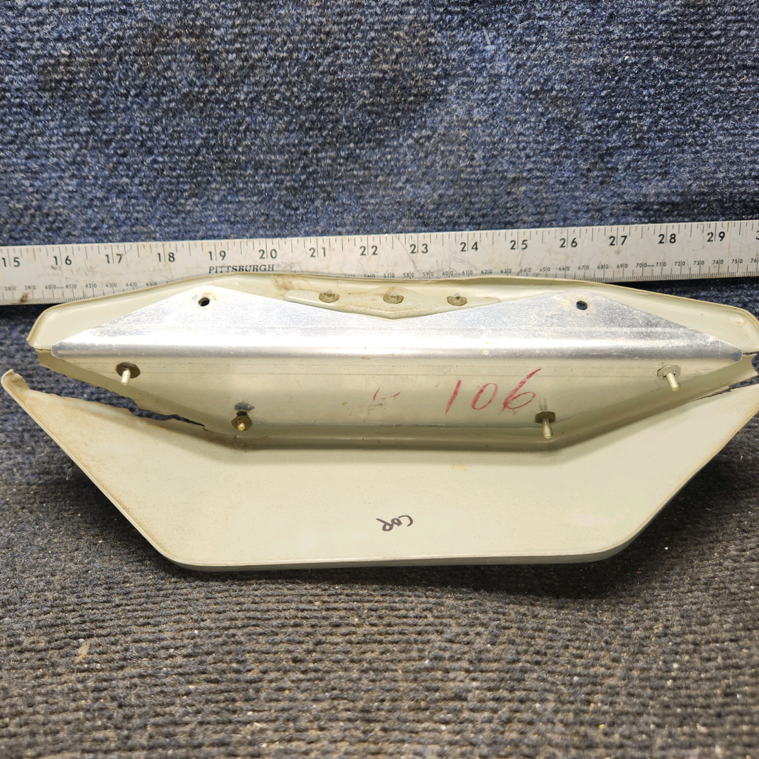 Used aircraft parts for sale, 33-534012-1, 33-534012-5, 35-534012-5 Beechcraft 35-33 Armrest Assembly – Gray/Beige