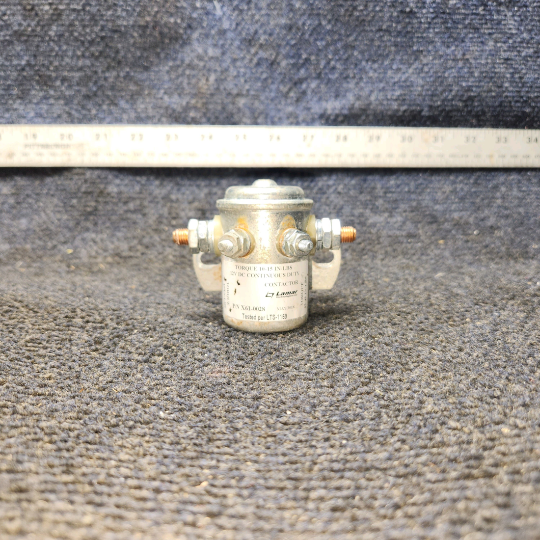 Used aircraft parts for sale, X61-0028 Lamar BEECHCRAFT F35 Contactor Solenoid (12v)