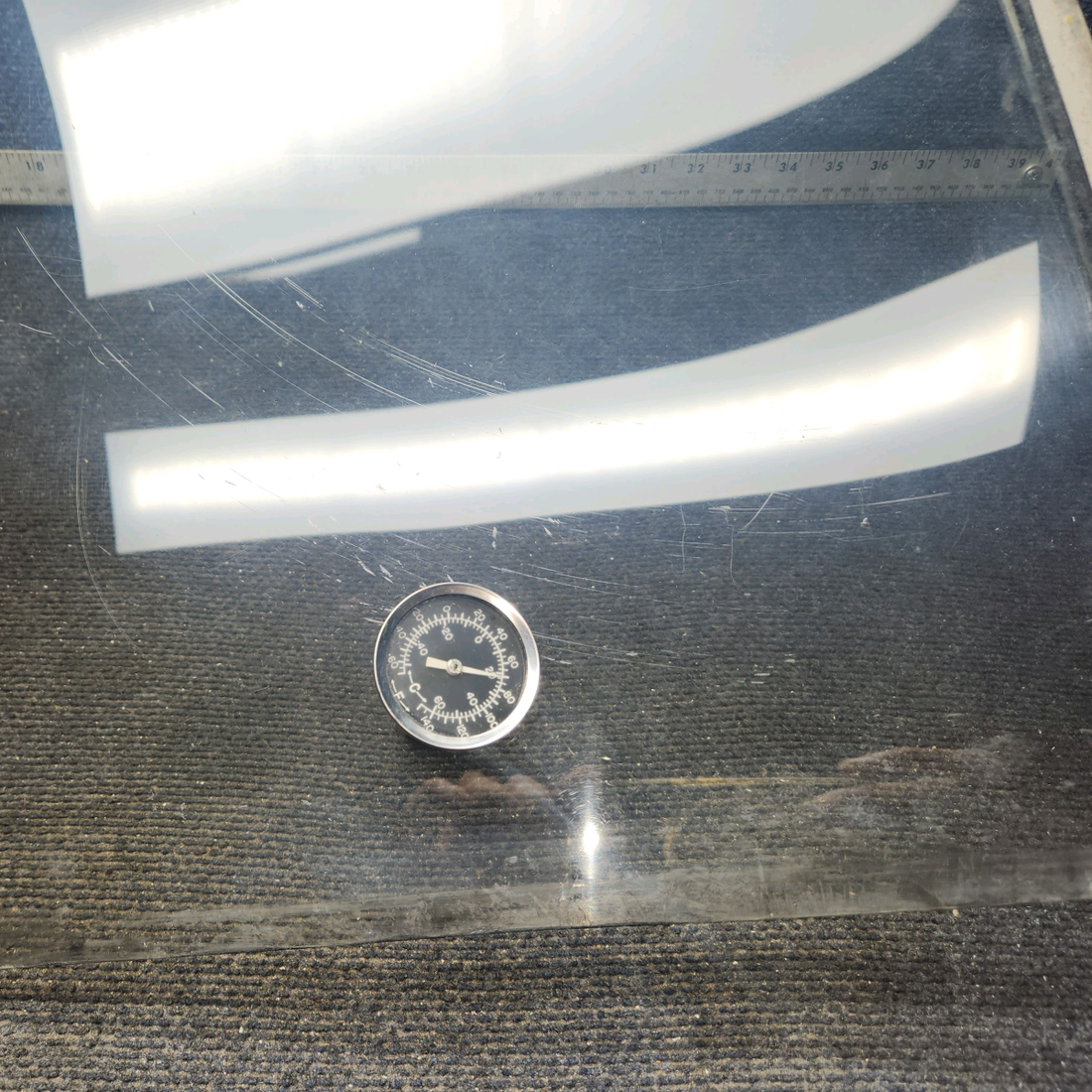 Used aircraft parts for sale, 69220-022 Piper PA32RT-300 Tinted Windshield with OAT Gauge - LH (0.1440")