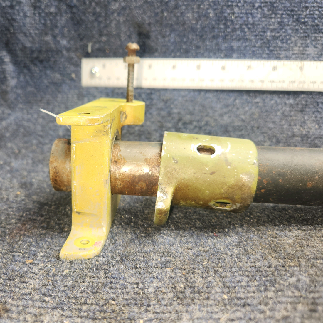 Used aircraft parts for sale, 62705-000 Piper PA-28-140 Flap Torque Tube with LH and RH Fitting