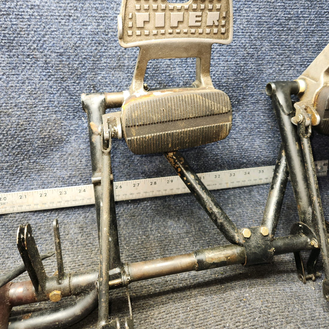 Used aircraft parts for sale, 63464-005 Piper PA32RT-300 Rudder Pedal Bar Assembly-No Master Cylinder Included