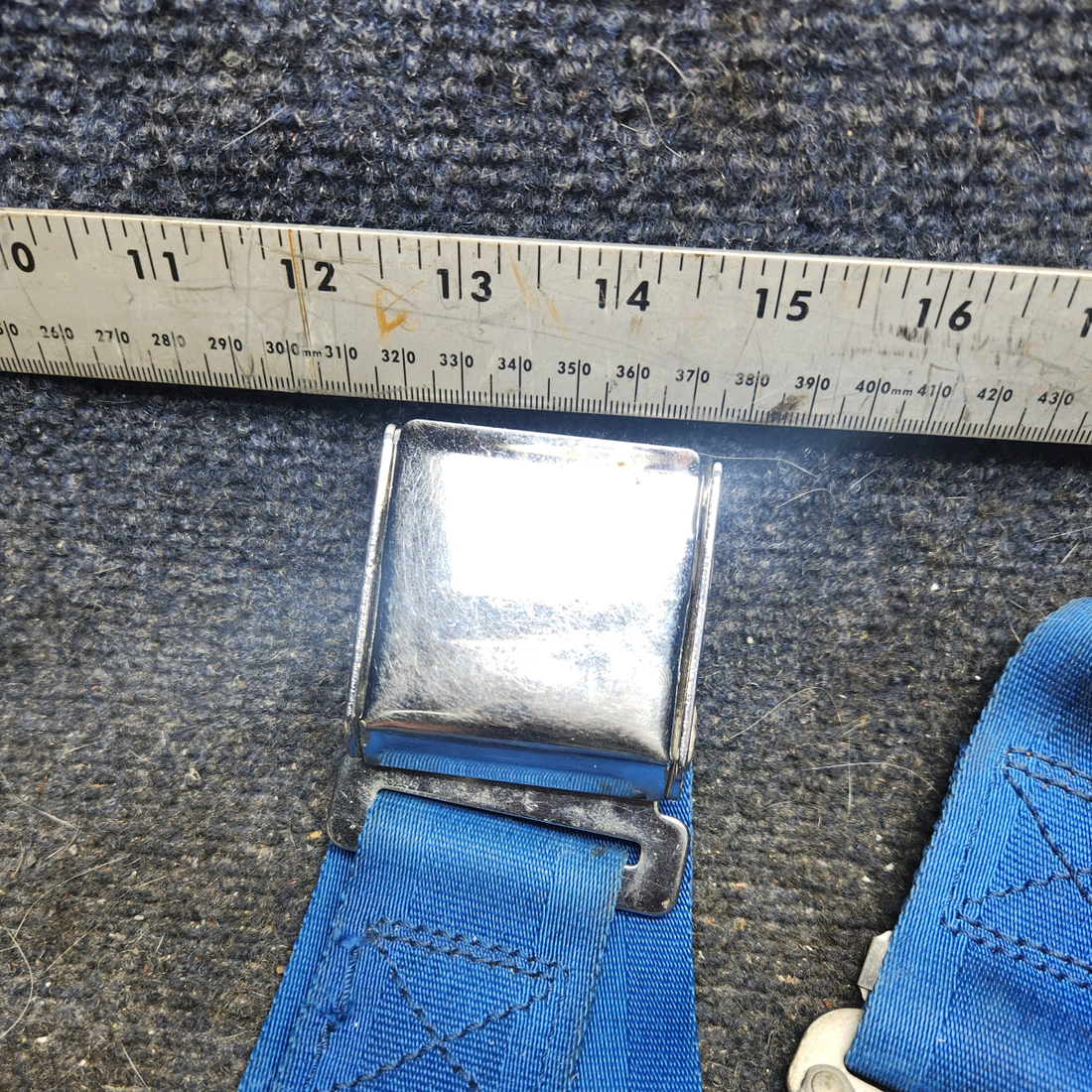Used aircraft parts for sale, 2-846-745 American Safety cessna 172N Seat Belt Assembly Set with Anchors – Blue