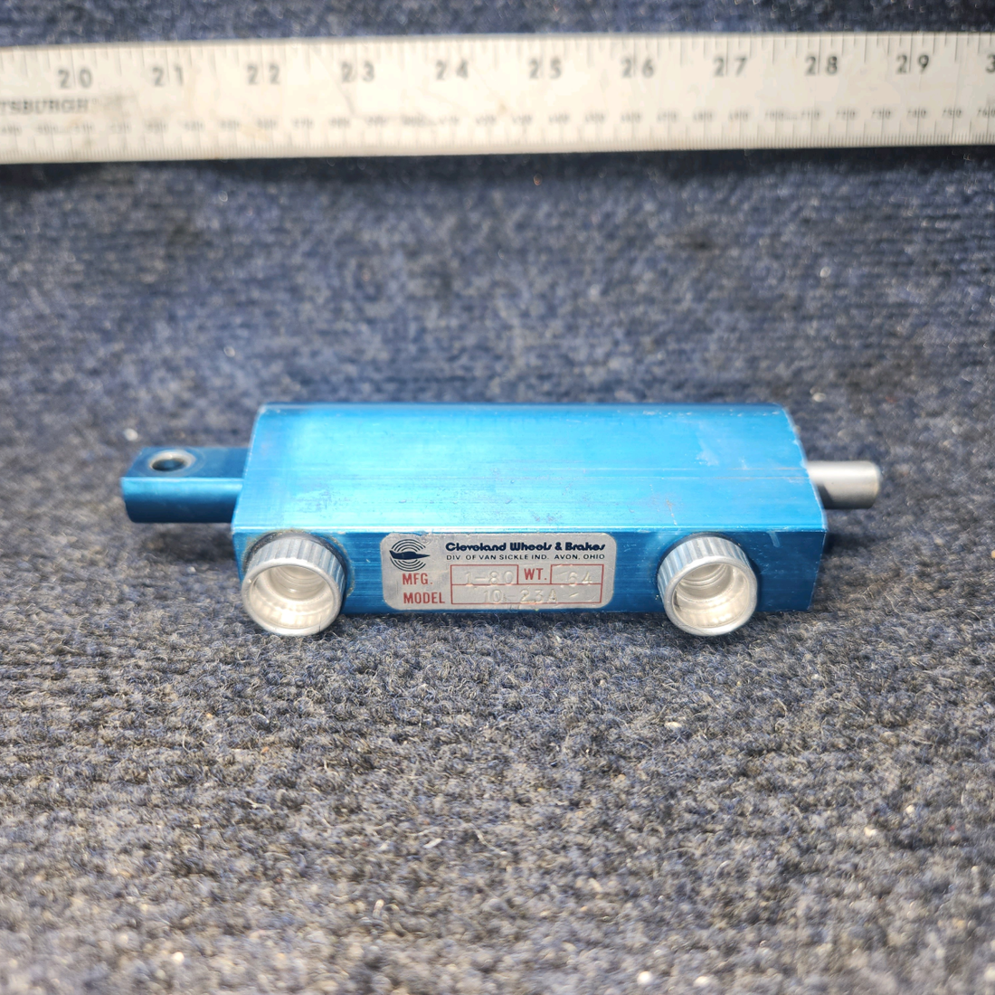 Used aircraft parts for sale, 455971 Cleveland 10-23A Piper PA-31 Brake Master Cylinder