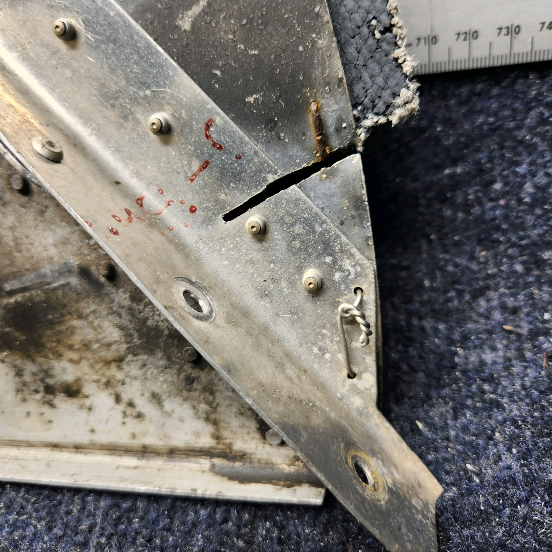 Used aircraft parts for sale, 63613-000 PIPER PA28-140 ENGINE BAFFLE ASSY LH SIDE FRONT