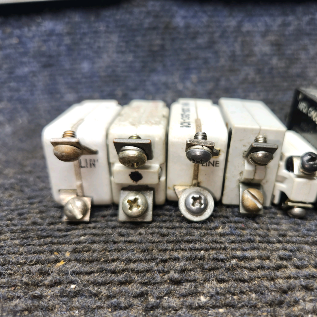 Used aircraft parts for sale, 105-250-101 Beechcraft F35 Breakers set of  9  Various Amps