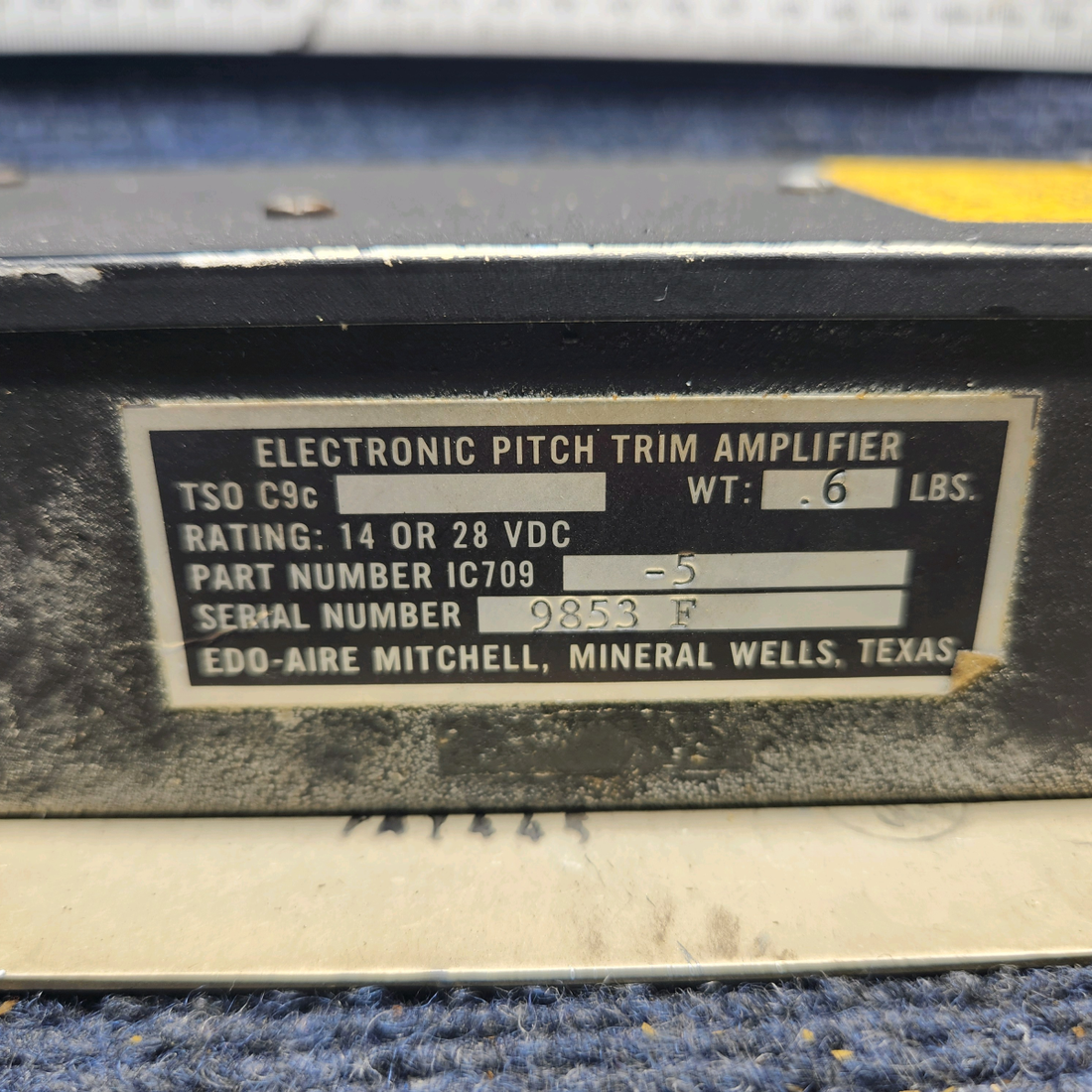 Used aircraft parts for sale, IC709-5 Edo-Air PITCH TRIM AMPLIFIER (VOLTS: 14-28)
