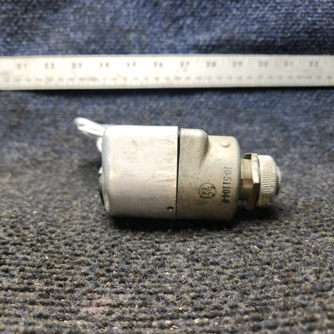 Used aircraft parts for sale, 10-51104-6 Cessna 172E Magneto Ignition Switch w/ Shield - NO Keys
