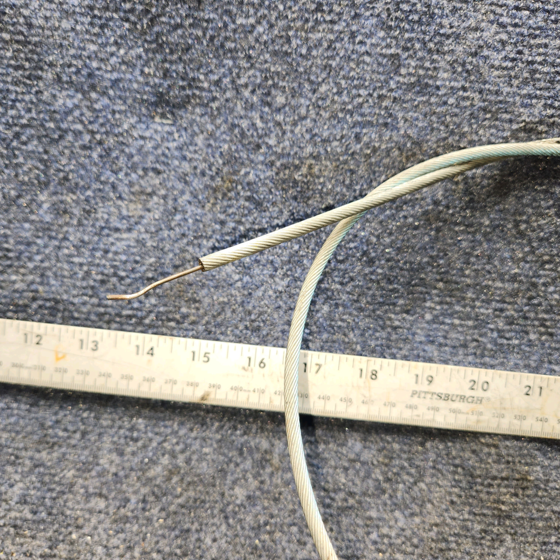 Used aircraft parts for sale, Cabin Air Control Cable Assembly Piper PA28-161 Cabin Air Control Cable Assembly (length 52")