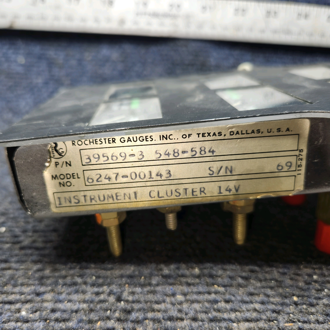 Used aircraft parts for sale, 548-584 Rochester Gauges Piper PA34-220T Intrument Gauge Cluster (12V)