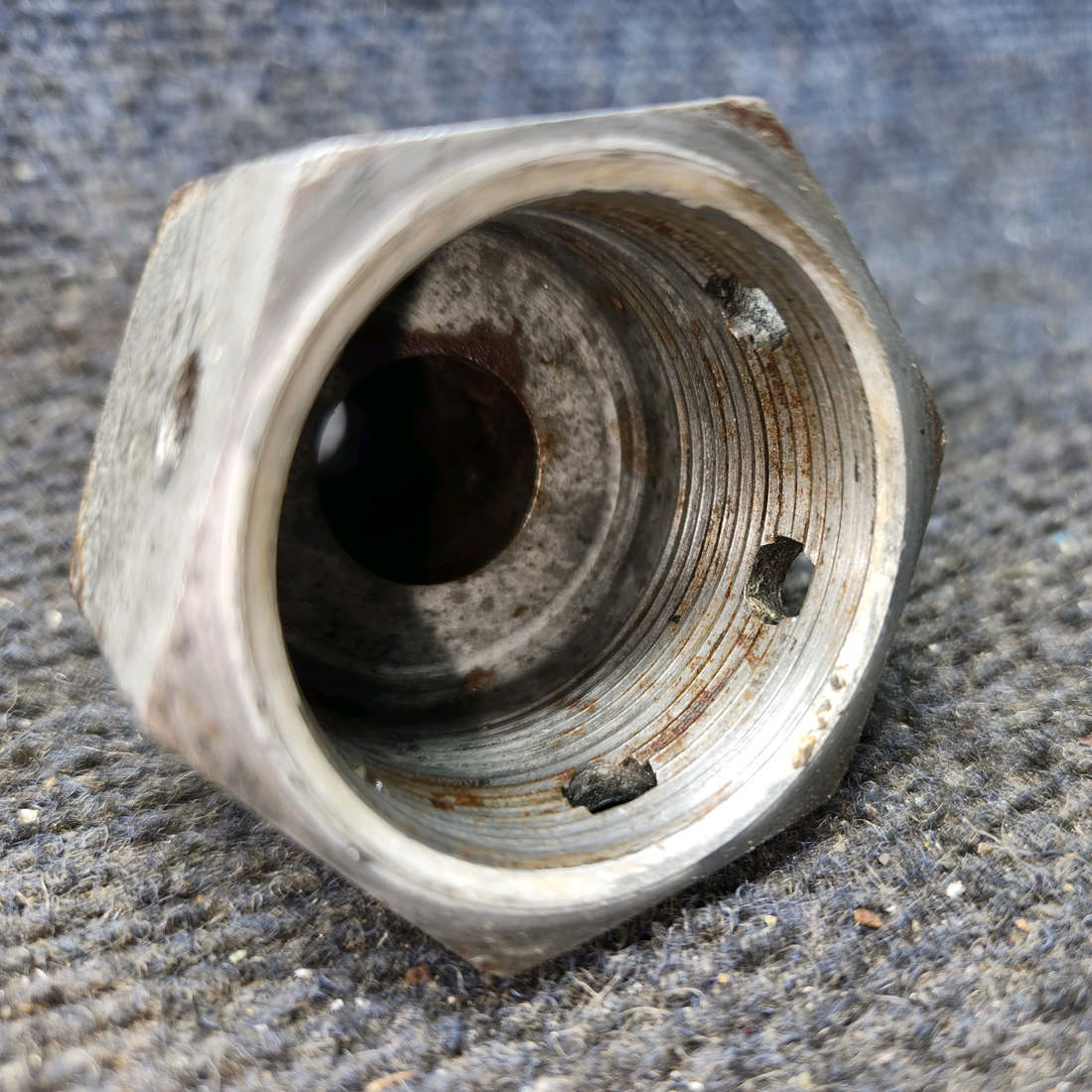 Used aircraft parts for sale, 0441130-2 Cessna 172 Main Gear Axle Fairing Nut (Length: 2.375")