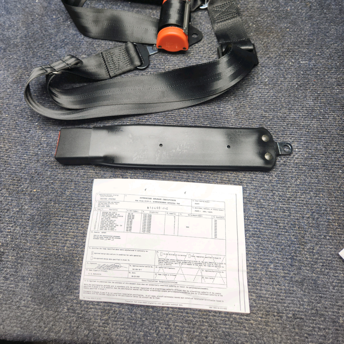 Used aircraft parts for sale, 564-886 Piper PA-34-220T IV & V, PA-32-301T II TC Belt Assembly – Lap + Shoulder (3-piece), Pilot / Crew-LH