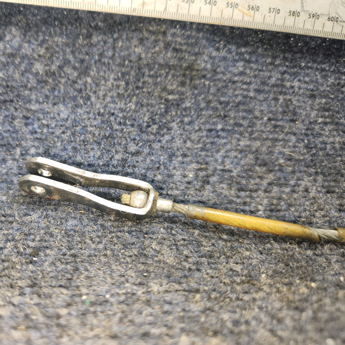 Used aircraft parts for sale, 20868-00 Piper PA28-140 Seat Belt Attach Cable Rear Side