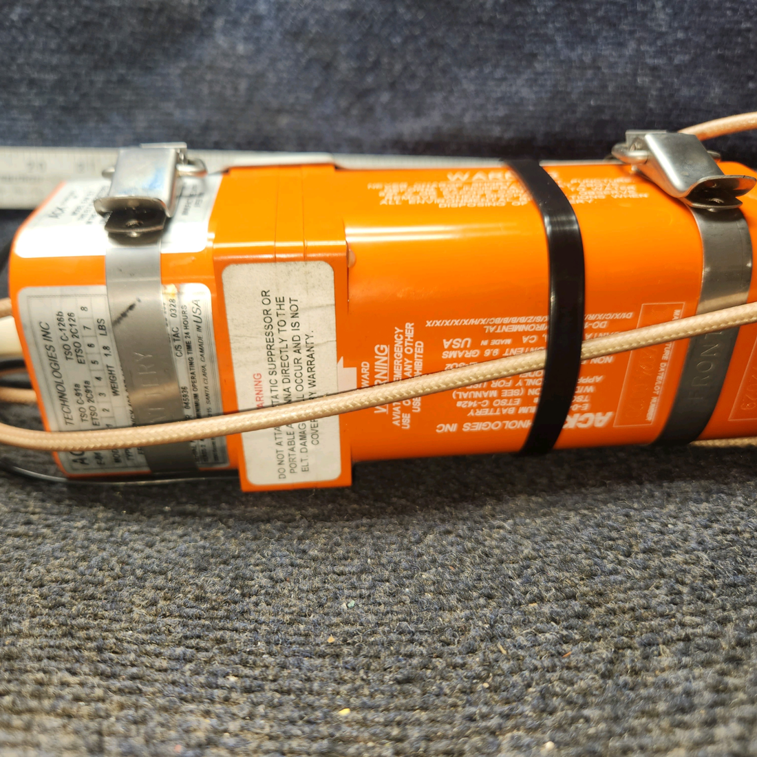 Used aircraft parts for sale, E-04 406 ACK E-04 Cessna 172E ELT with Antenna & Switch