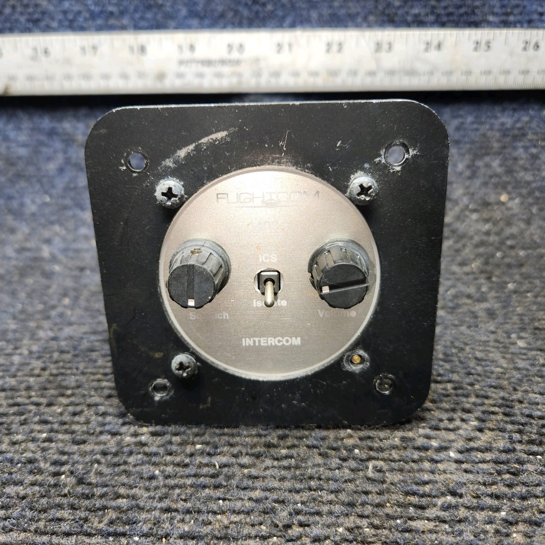 Used aircraft parts for sale, 101-0263-10 FLightcom 403MC Piper PA28-140 Intercom with Connector
