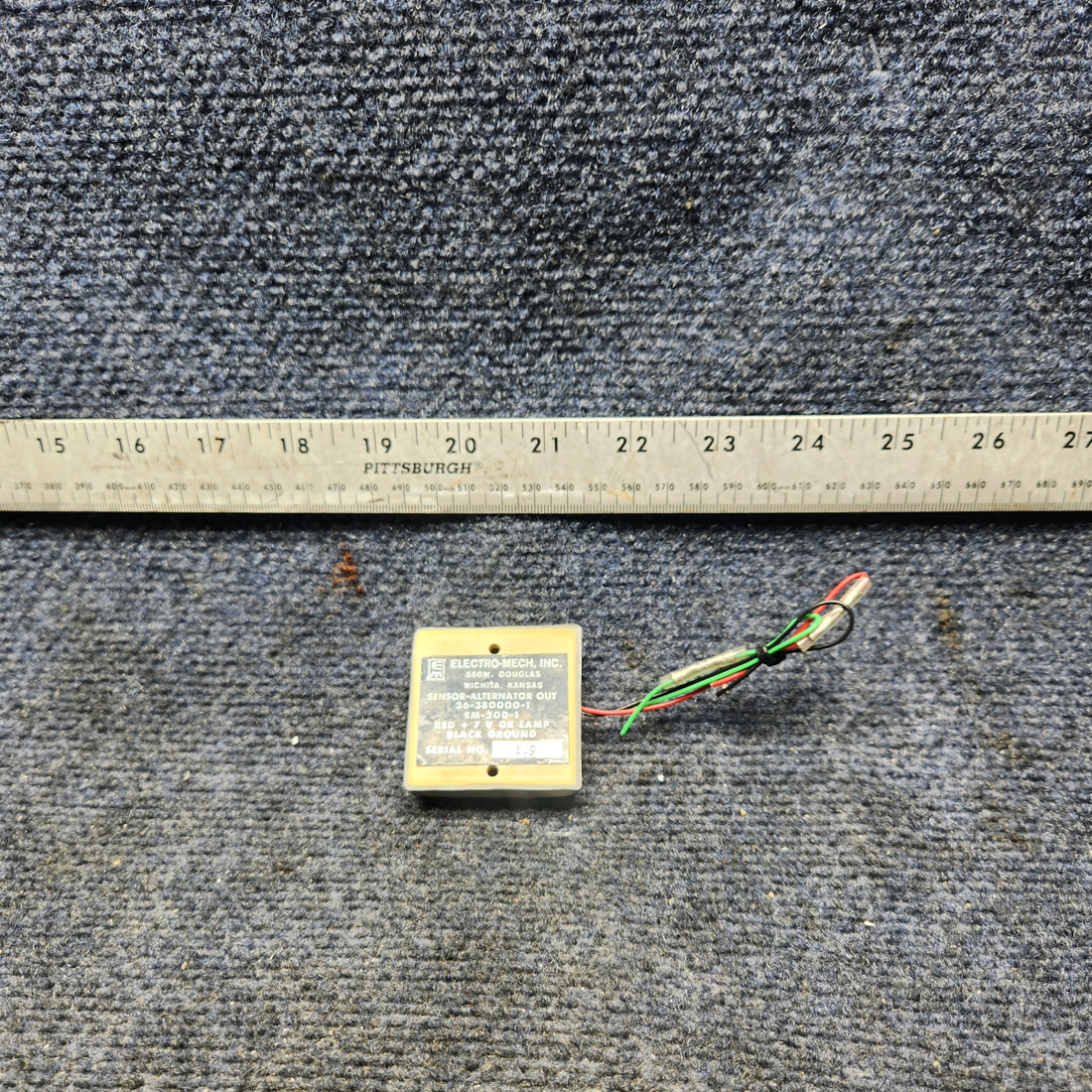 Used aircraft parts for sale, 36-380000-1 Beechcraft F33A ELECTRO-MECH SENSOR ALTERNATOR OUT