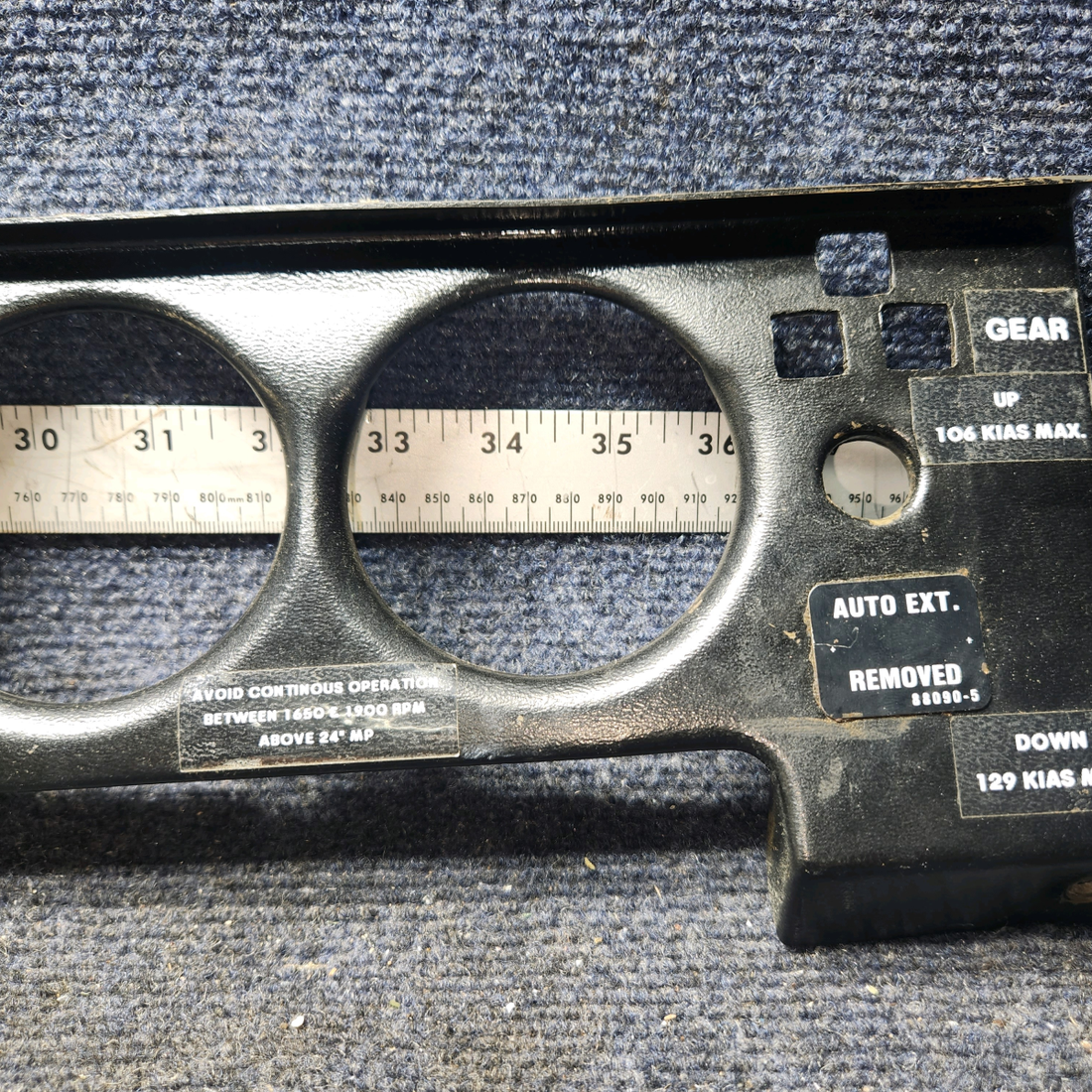 Used aircraft parts for sale, 69817-03 Piper PA32RT-300 Instrument Panel Cover - Lower Left