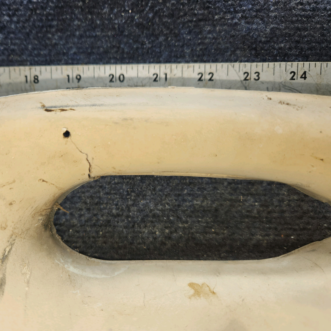 Used aircraft parts for sale, 0723605-3 Cessna 182G Wing Strut Upper Fairing LH (Worn Holes)